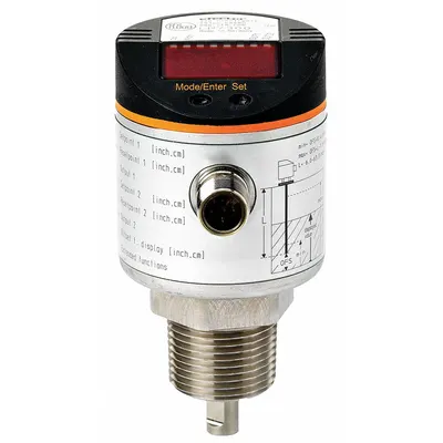 IFM Electronic Level Sensor: Guided Wave Radar, Vertical, For Oils/Water Media Type - IFM Efector LR Series Sensor Heads