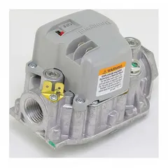 Gas valve for HVACR systems, regulating gas flow in heating equipment such as furnaces, unit heaters, and boilers. Ensures proper gas pressure and shut-off control.