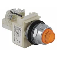 SCHNEIDER ELECTRIC Pilot Light: 30 mm Panel Mounting Size, Amber, LED, 9001K Series (MPN 9001KT35LYA31)