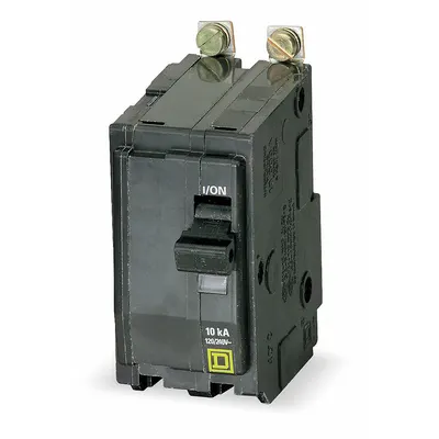 SQUARE D Miniature Circuit Breaker: 110 A, 120/240V AC, Single Phase, 10kA at 120/240V AC - QOB Series, Bolt-On Square D Miniature Circuit Breakers