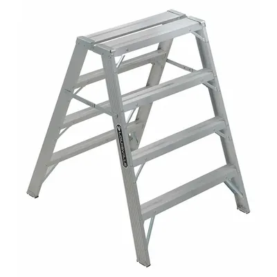 LOUISVILLE LADDER L-2032-04 Dual-Side Access Folding Step Stool - Dual-Side Access Folding Step Stools