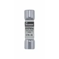 BUSSMANN Fuse: KTK Series, Midget, Fast-Acting, 30 A, 600 V AC, 13/32 in x 1 1/2 in, Non-Indicating (MPN KTK-30)