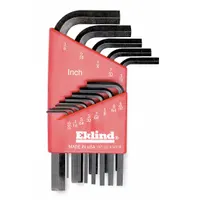 EKLIND Hex Key Set: 11 - 15 Pieces, Bright-Hex-L Short, L, SAE, Std End, Short, 13 Pieces, Holder (MPN 11113)
