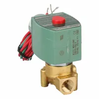 REDHAT Solenoid Valve: 2-Way, Normally Closed, 1/4 in Pipe Size, 110V AC/120V AC, High Flow (MPN 8262H013V)