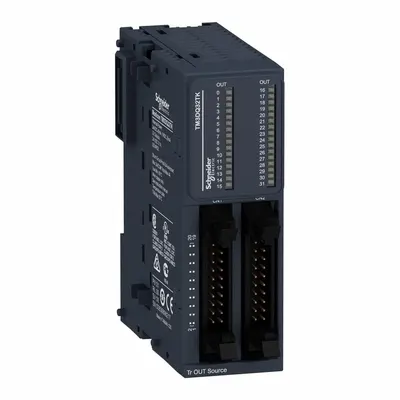 SCHNEIDER ELECTRIC Discrete Output Module: (32) Transistor Out (MPN TM3DQ32TK) - Modules for Schneider Controllers