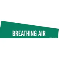 Pipe Marker: Breathing Air, Green, White, Fits 8 in and Larger Pipe O.D., 1 Pipe Markers, 5 PK (MPN 7035-1HV-PK)