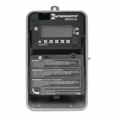INTERMATIC Electronic Timer: 24 hr, Not Astronomic, 120-277V AC, DPST/SPST - Digital Timer Switches