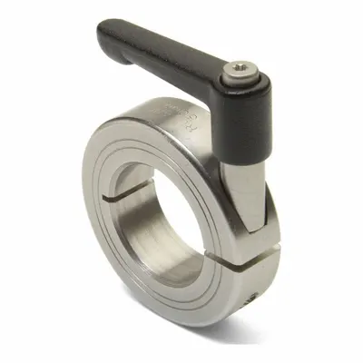 RULAND MANUFACTURING LV-MCL-80-SS Stainless Steel One-Piece - Stainless Steel One-Piece Clamping Lever Shaft Collars