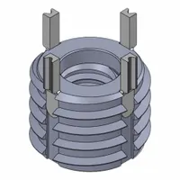 Key Locking Insert: Thin Wall, 4 Keys, 5/16"-24 Int Thrd Sz, 7/16"-14 Ext Thrd Sz, Plain, 10 PK (MPN 217-076523)