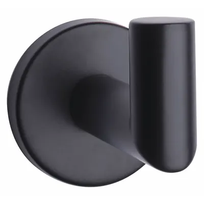 TAYMOR 04-2801BLK Zinc Matte Robe Hook with Mounting Hardware - Bathroom Hooks