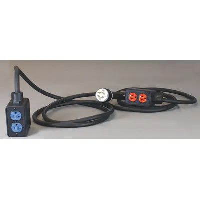 KH INDUSTRIES PS6DD2-520-B12G-L1420D Nonlinkable Extension Cord - Nonlinkable Extension Cords with Multiple Outlet Boxes