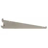 ECONOCO Shelving Bracket: Single, 2 in Slot Spacing, 1 in Slot Lg, 1/8 in x 14 in x 3 in, Gray (MPN GSBL14)