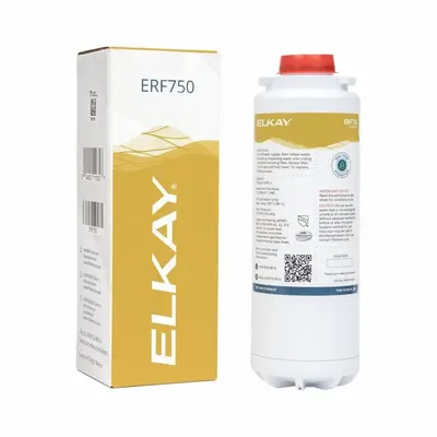 ELKAY Quick-Connect Water Filter: 1 micron, 1.5 gpm, 750 gal - Quick-Connect Drinking Fountain & Beverage Machine Water Filters