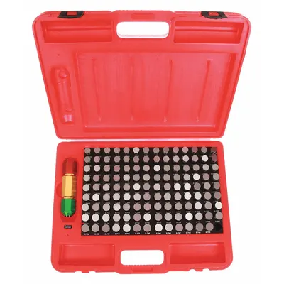 STARRETT Pin Gauge Set: No-Go (Minus), 0.626 in to 0.75 in - No-Go (Minus) Pin Gauge Sets - Uncoated Tool Steel