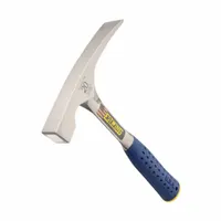 Bricklayer Hammer: 11 in Overall Lg, Non-Sparking, Steel Handle, Perpendicular, 3/4 in Face Dia (MPN E3-20BLC)