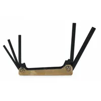 PROTO Hex Key Set: 1 - 5 Pieces, Folding, SAE, Std End, Short, 1 Pieces, Black Oxide, 5 Tips (MPN J4994)