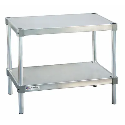 NEW AGE INDUSTRIAL Fixed Height Work Table: Fixed Ht, Aluminum, 42 in x 15 in - Aluminum-Top Worktables