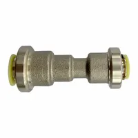 This removable brass push-to-connect tube fitting connects two tubes of different outer diameters: 1/2 in and 5/8 in. The push-to-connect x push-to-connect configuration allows tool-free installation in pneumatic, fluid, or instrumentation systems. Suitable for low-pressure fluid or air applications