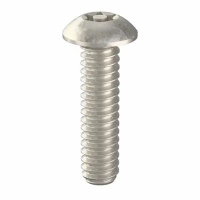 TAMPER-PRUF SCREW Tamper Resistant Screw: #10-24 Thread Size, 3/4 in Lg, Stainless Steel - Button Head Tamper-Resistant Machine Screws