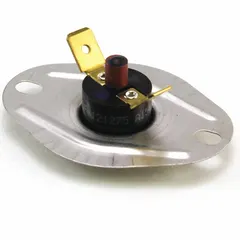 This blocked flue switch is a safety device for gas-fired heating systems. It monitors flue pressure and interrupts burner operation if an obstruction is detected, helping prevent hazardous exhaust conditions. Suitable for use in commercial and industrial heating equipment.