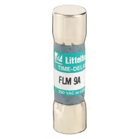 LITTELFUSE Fuse: FLM Series, Midget, Time-Delay, 9 A, 250 V AC, 13/32 in x 1 1/2 in, Non-Indicating (MPN FLM009)