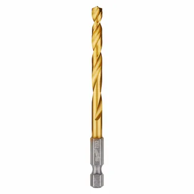 MILWAUKEE Hex Shank Drill Bit: 7/32", 135° Split Point, TiN-Coated HSS - Milwaukee Shockwave Impact Duty Drill Bits