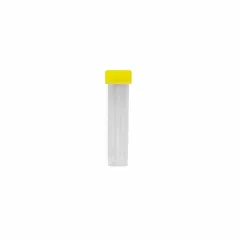 APPROVED VENDOR 10 mL Polypropylene Transport Vial with Cap, Natural Body, Yellow Closure, 17 mm Neck, Self-Standing
