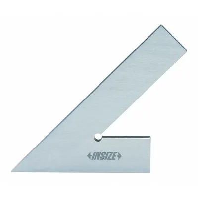 INSIZE Precision Steel Square: 45° Angle, 4-45/64 x 3-7/64 in Outside Dimensions - Machinist Precision Steel Squares