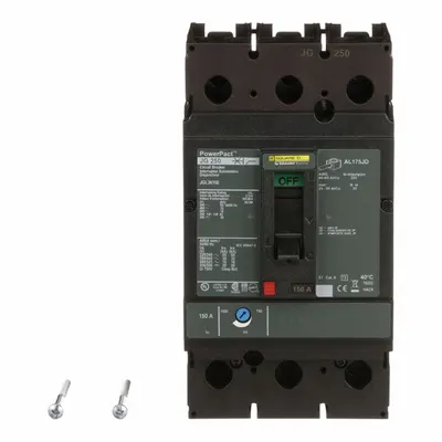 SQUARE D JGL36150 Molded Case Circuit Breaker - Square D Molded Case Circuit Breakers for I-Line Panelboards