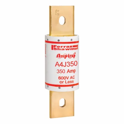MERSEN Fuse: A4J Series, Class J, Blade Body, Fast-Acting, 350 A, 600 V AC, 300 V DC - Fast-Acting Bolt-On Fuses