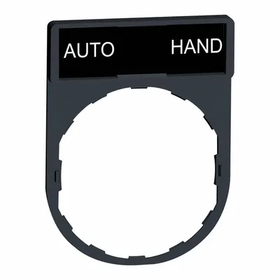 SCHNEIDER Legend Plate: 22 mm Panel Mounting Size, Rectangular - Push-Button Rings & Plates