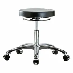 APPROVED VENDOR Cleanroom Stool, Polyurethane, 12-1/2" x 13" Seat, 16-1/2" to 21-1/2" Height, ISO 4