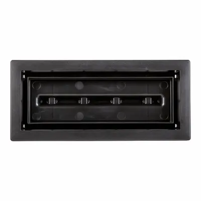 FITTES Floor Register: Floor/Wall, 4 in H, 12 in W, Decorative, Matte, Black, Plastic Grille - Floor Registers