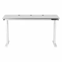 VERSADESK Electric Sit-Stand Desk: White, Wood, 60 in Overall Wd, 24 in Overall Dp, Laminate/Steel (MPN VT1076024-03-05)