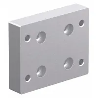Base Plate: 15 Series, Aluminum, 3 in x 3/4 in x 3 3/4 in, Drop-In, Quad, Adj (MPN 2420)