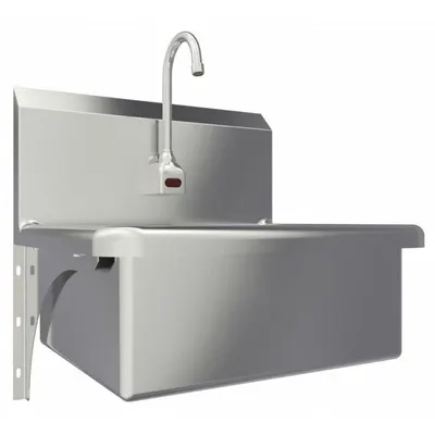 SANI-LAV Hand Sink: 1 Stations, 9 in Bowl Dp, 20 in Bowl Lg, 17 in Bowl Wd, Faucet Included - One-Station Wall-Mounted Hand Sinks with Faucets