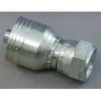 Steel straight fitting with male x genderless configuration for -16 hose dash size. Features metric M36-2 thread on one end and crimp connection on the other, used to create permanent hose assemblies in fluid power systems