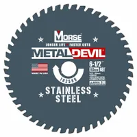 MORSE Circular Saw Blade: 6 1/2 in Blade Dia., 48 Teeth, 0.08 in Cut Wd, 5/8 in Arbor Size, Carbide (MPN 102599-WWG)