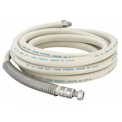 LEONARD VALVE Coolant Hose: 3/4 in Connection Size, Brass/EPDM/Steel, Cream - Replacement Hoses