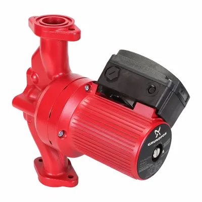 Grundfos Circulating Pump: 5/8 hp HP, 208-230V AC, Cast Iron, 3, 53 ft Max. Head - General-Purpose Inline Circulator Pumps