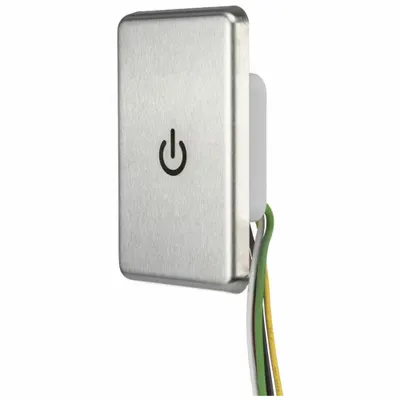 HUBBELL Wall Switch: Touch Switch, 3-Way, Maintained, Silver, 120/277V AC - Tap Touch Wall Switches
