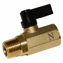 This brass ball valve is used for on/off flow control in industrial fluid systems. Suitable for air, water, and non-corrosive media in plant maintenance, HVAC, and process piping applications.