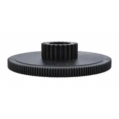 This high speed cluster gear is a replacement component for compatible Dayton-brand material handling equipment. It transmits power between shafts in gearboxes, enabling speed changes in conveyors, hoists, and other industrial machinery.