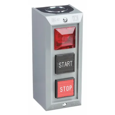 SQUARE D Control Station: (2) Push Buttons, 1 Pilot Lights, 1NO/1NC, Start/Stop - Push-Button Control Stations with Pilot Lights