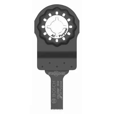 BOSCH Oscillating Tool Blade: 3/8 in Blade Wd, 4 in Overall Lg, Plunge Cutting - Starlock Mounted Blades