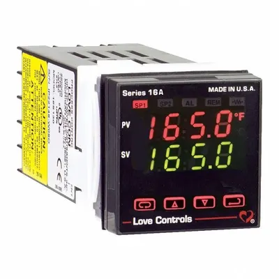 Dwyer Temperature Controller: 16A, 1/16 DIN Size, RTD/Thermocouple, 100 to 240V AC - Temperature Controllers
