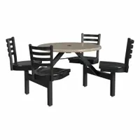 PALMER HAMILTON Picnic Table: Fiberglass, Durable Fiberglass Finish, Brown, 34 in Overall Ht (MPN PH-4S36RD-CAPBOSB)