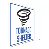 Emergency Sign: Aluminum, Mounting Holes Sign Mounting, 8 in x 8 in Nominal Sign Size, 0.04 in Thick (MPN LCFL-0011-NA_8x8)