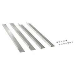 Aluminum flange kit designed to fit a 42-inch high by 42-inch wide wall opening. Provides a finished transition for mounting louvers in commercial HVAC and industrial ventilation systems.