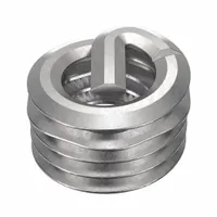 Free-running tanged helical insert for thread repair or reinforcement in metal components. M4-0.70 thread size, right-hand orientation, coarse pitch. Plain finish. Supplied in a 1,000-piece pack